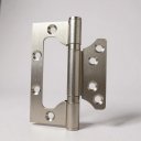 Ver imagem 2 de Kit 3 Peças Dobradiça Sobrepor 4x3 Inox Polido sem Rebaixo Knol