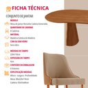 Ver imagem 6 de Sala de Jantar Mesa Noronha 220cm Tampo Orgânico e 8 Cadeiras Esmeralda