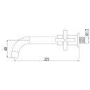 Ver imagem 3 de Torneira de Parede para Lavatório Banheiro Lavabo Área de Serviço Preto Fosco Black Matte Luxo Metal