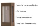 Ver imagem 4 de Arandela Externa Marrom Retangular Vintage E27 Muro Zan87