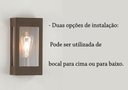 Ver imagem 6 de Arandela Externa Marrom Retangular Vintage E27 Muro Zan87