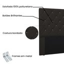 Ver imagem 3 de Cabeceira Tania para Cama Box King 195 Cm Corino Marrom - D’Rossi