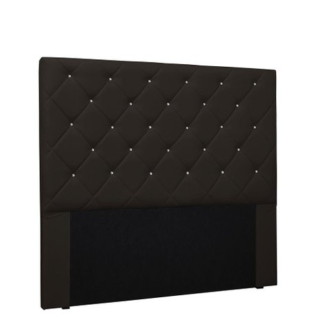Cabeceira Tania para Cama Box King 195 Cm Corino Marrom - D’Rossi