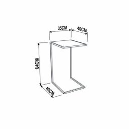 Mesa Lateral Estilo Industrial 35x40cm 27820 Steel Quadra Artesano - Preto - 3