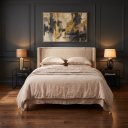 Ver imagem 2 de Cabeceira para Cama Box Casal Estofada Bege 188cm Linha Premium