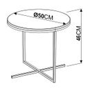 Ver imagem 3 de Mesa Lateral Estilo Industrial Média Volpi 24815 Artesano - Preto