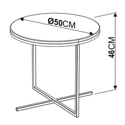 Mesa Lateral Estilo Industrial Média Volpi 24815 Artesano - Preto - 3