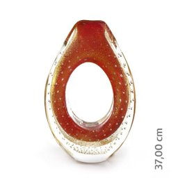 Escultura Em Cristal Murano Com Ouro 24 K - São Marcos - 2