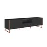 Rack 2 Portas 1 Gaveta Vesta Marquina/preto/cobre para Tv até 65 Polegadas Artesano - 2