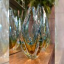 Ver imagem 3 de Escultura Em Cristal Murano Azul E Âmbar - São Marcos