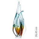 Ver imagem 2 de Escultura Em Cristal Murano Azul E Âmbar - São Marcos