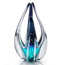Ver imagem 1 de Escultura Em Cristal Murano Esmeralda E Preto - São Marcos