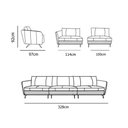 Ver imagem 3 de Sofá Harold 3 Lugares Couro Musgo 328cm - 69891