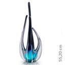 Ver imagem 2 de Escultura Em Cristal Murano Esmeralda E Preto - São Marcos