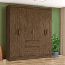 Ver imagem 1 de Guarda-roupa Casal Castanho de 6 Portas - Bove Shop Jm