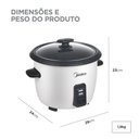 Ver imagem 6 de Panela de Arroz Elétrica Midea 2,5l Branca Pae25b1 110v