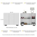 Ver imagem 3 de Sapateira 3 Portas Nina Multimóveis MP6019 Branca/Preta