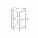 Ver imagem 3 de Estante Baixa 45cm Prateleiras Estrutura Metálica 27867 Steel Quadra Artesano - Vermont/preto Fosco