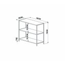 Ver imagem 3 de Estante Baixa 90cm Prateleiras Estrutura Metálica 27868 Steel Quadra Artesano - Vermont/preto Fosco