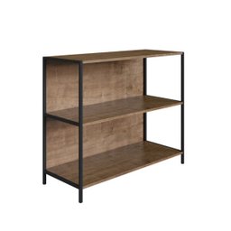 Estante Baixa 90cm Prateleiras Estrutura Metálica 27868 Steel Quadra Artesano - Vermont/preto Fosco - 2