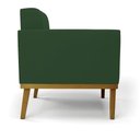 Ver imagem 4 de Poltrona Base de Madeira Fixa Castanho Kit 2 Elisa Veludo Verde D03 - D'Rossi