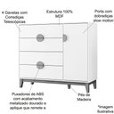 Ver imagem 7 de Cômoda Sapateira 4 Gavetas 1 Porta 100% Mdf Cauê Cinamomo-sálvia