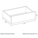 Ver imagem 5 de Cômoda Sapateira 4 Gavetas 1 Porta 100% Mdf Cauê Cinamomo-sálvia