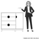 Ver imagem 6 de Cômoda Sapateira 4 Gavetas 1 Porta 100% Mdf Cauê Cinamomo-sálvia