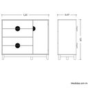 Ver mais imagens de Cômoda Sapateira 4 Gavetas 1 Porta 100% Mdf Cauê Cinamomo-sálvia