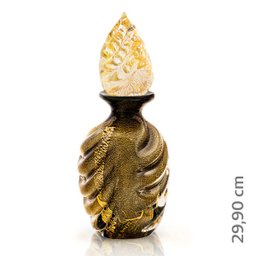 Garrafa Em Cristal Murano Preto E Ouro 24 K - São Marcos - 2
