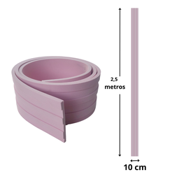 Painel Ripado Decorativo Quarto Eva Autocolante 10cm - 2,5m Rosa - 3