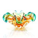 Ver imagem 1 de Centro de Mesa em Cristal Murano Verde e Âmbar - São Marcos