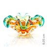 Centro de Mesa em Cristal Murano Verde e Âmbar - São Marcos - 2