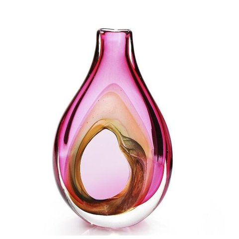 Vaso Em Cristal Murano Rosa - São Marcos