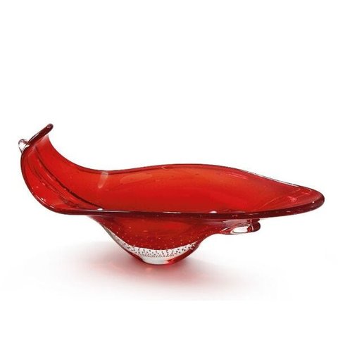 Centro De Mesa Em Cristal Murano Vermelho - São Marcos