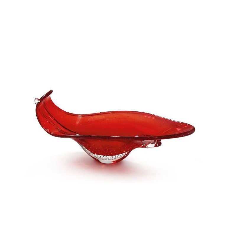 Centro De Mesa Em Cristal Murano Vermelho - São Marcos Centro De Mesa Em Cristal Murano Vermelho - São Marcos