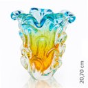 Ver imagem 2 de Vaso Em Cristal Murano Água Marinha E Âmbar - São Marcos