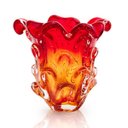 Ver imagem 1 de Vaso Em Cristal Murano Vermelho E Âmbar - São Marcos