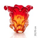 Ver imagem 2 de Vaso Em Cristal Murano Vermelho E Âmbar - São Marcos