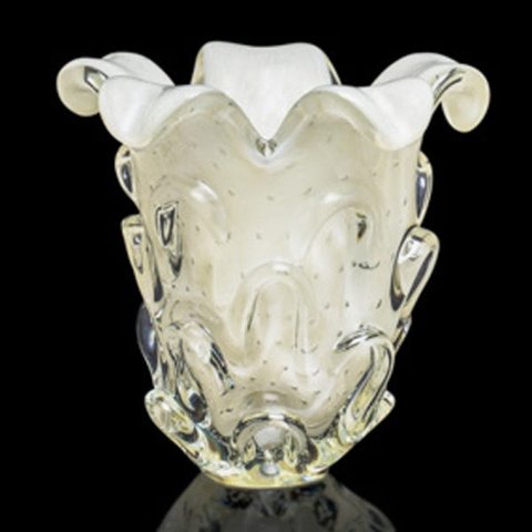 Vaso Em Cristal Murano Pérola - São Marcos