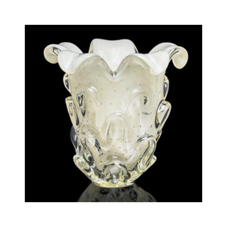 Vaso Em Cristal Murano Pérola - São Marcos