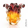 Vaso Em Cristal Murano Lilás E Âmbar - São Marcos - 2