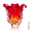 Ver imagem 2 de Vaso Em Cristal Murano Vermelho E Âmbar - São Marcos