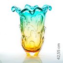 Ver imagem 2 de Vaso Em Cristal Murano Esmeralda E Âmbar - São Marcos