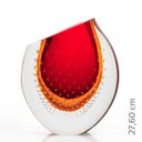 Ver imagem 2 de Vaso Em Cristal Murano Vermelho E Âmbar - São Marcos