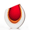 Ver imagem 1 de Vaso Em Cristal Murano Vermelho E Âmbar - São Marcos