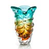 Vaso Em Cristal Murano Esmeralda E Âmbar - São Marcos - 1