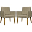 Ver imagem 1 de Kit 2 Poltronas Decorativas para Sala Mari Suede Pé Palito