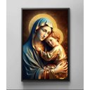 Ver imagem 2 de Quadro Decorativo Canvas Premium Filete Jesus Cristo Maria 06 Gg