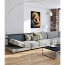 Ver imagem 3 de Quadro Decorativo Canvas Premium Filete Jesus Cristo Maria 06 Gg